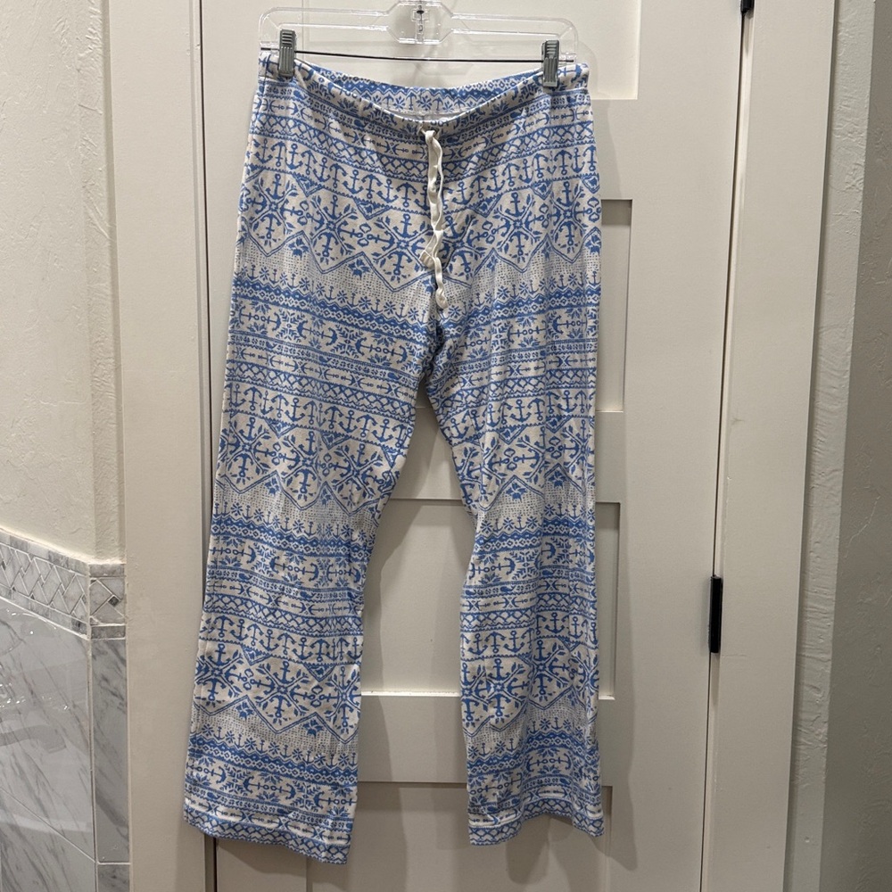 Vineyard Vines Anchor Isle Knit Lounge Pants Size XS Blue and White PJ Pants